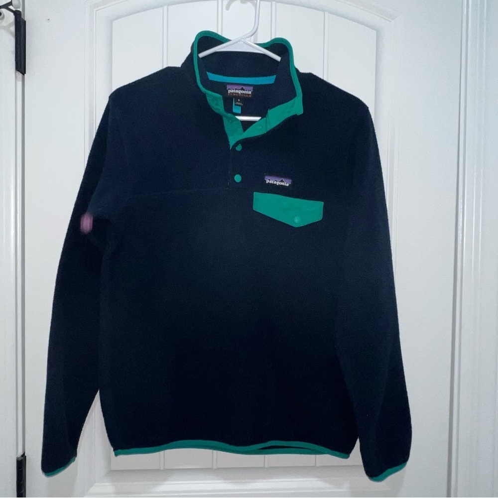 Patagonia Women’s Lightweight Synchilla Snap Fleece Pullover Navy Size S